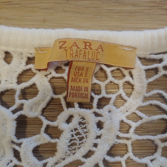 ZARA White Lace Top // size S - Picture 4 of 5